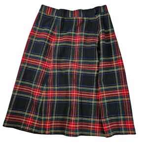 Ed Behan Vintage Tartan Tweed Skirt, Plaid,Knee Length, Size 0